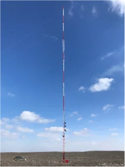 Wind-measurement mast — Zhambyl region, Kazakhstan