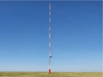 Wind-measurement mast — Kostanay region, Kazakhstan