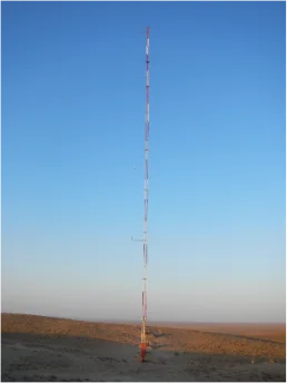 Wind-measurement mast — Bukhara region, Uzbekistan
