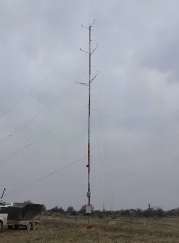 Wind-measurement mast — Sastobe, Kazakhstan