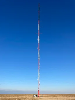 Wind-measurement mast — Karakalpakstan Republic, Uzbekistan