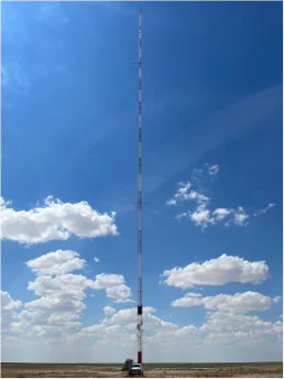 Wind-measurement mast — Karakalpakstan Republic, Uzbekistan