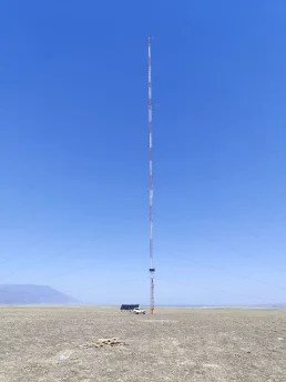 Wind-measurement mast — Jetisu region, Kazakhstan