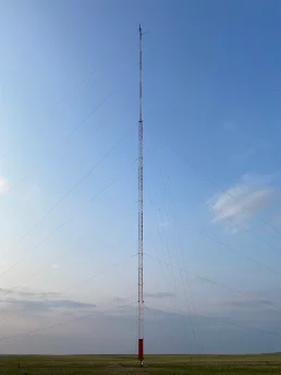 Wind-measurement mast — Abay region, Kazakhstan