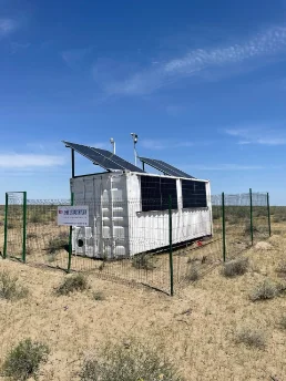 Wind-measurement mast — Bukhara region, Uzbekistan