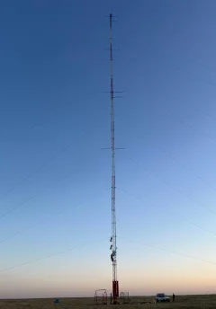 Wind-measurement mast — Zhanatas, Zhambyl region, Kazakhstan